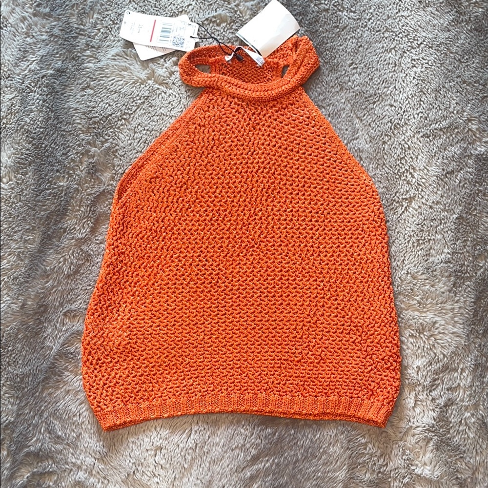 Mango Orange Cowl Neck Blouse ⛵️